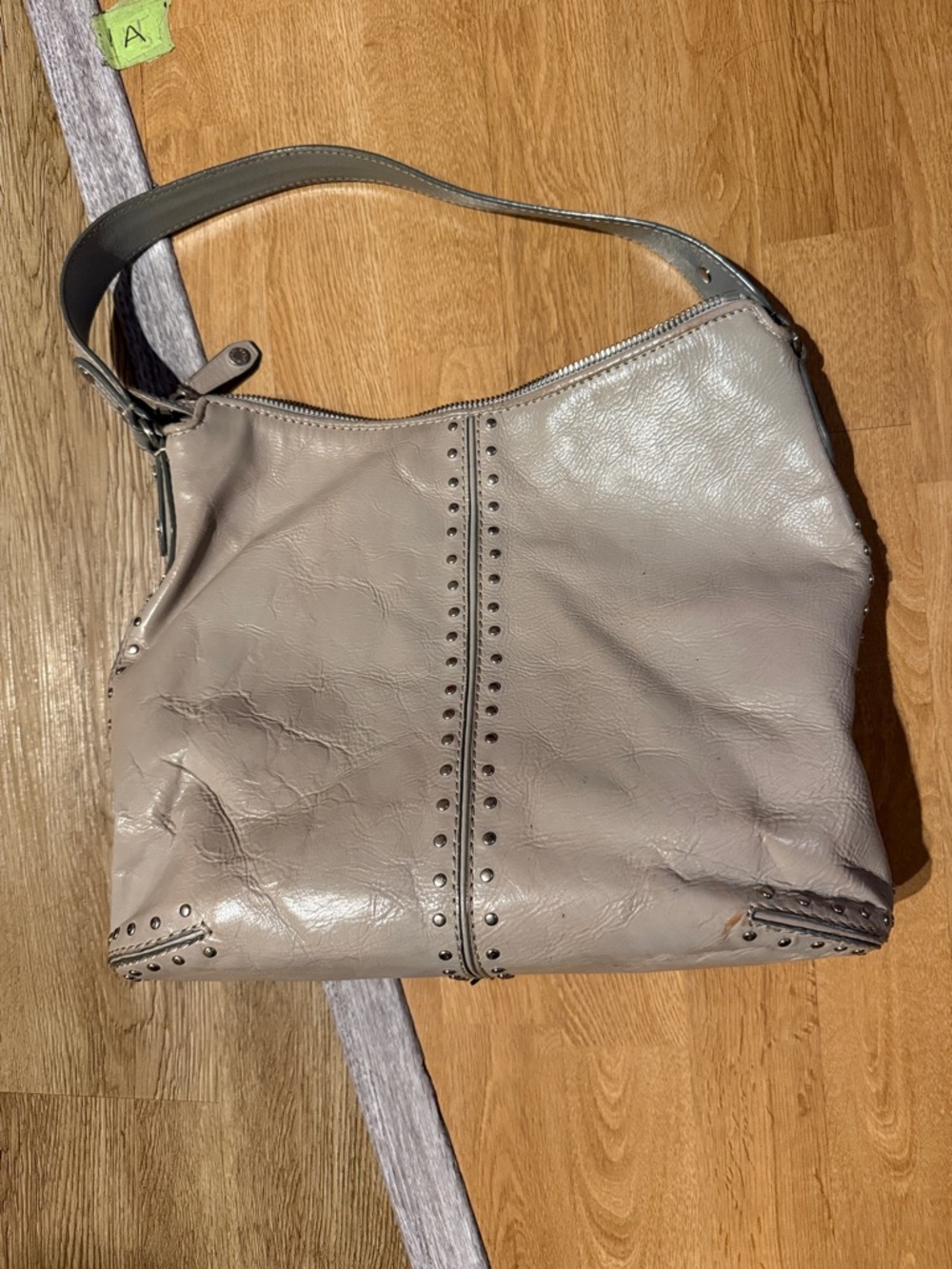 Michael Kors Leather Studded Hobo Shoulder Bag